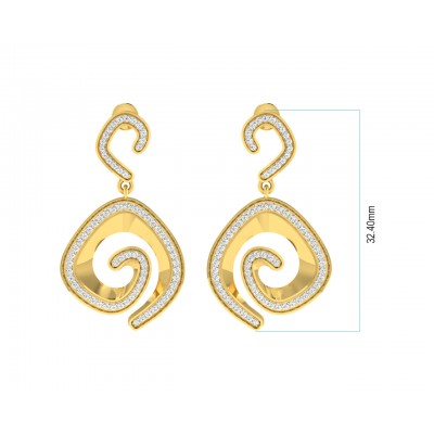 Faren Diamond Earrings in Gold